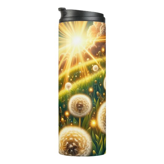 Dandelion Field Golden Hour Glow Thermosbecher (Nach rechts gedreht)