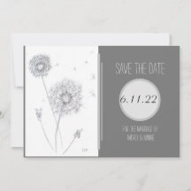 Dandelion Flat Save the Date Card