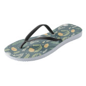 Dandelion Floral Weed Muster Badesandalen (Schrägansicht)