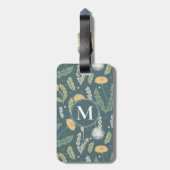 Dandelion Floral Weed Muster Gepäckanhänger (Rückseite vertikal)