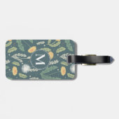 Dandelion Floral Weed Muster Gepäckanhänger (Rückseite horizontal)