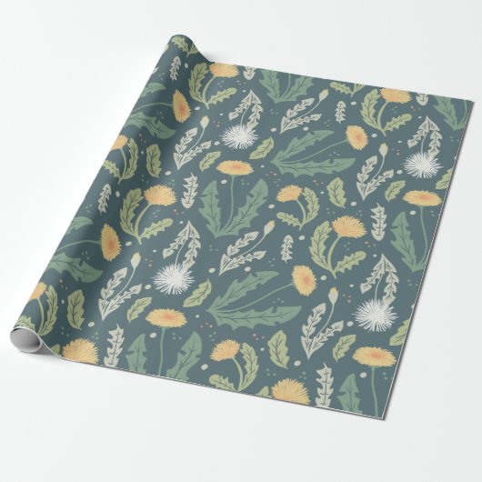 Dandelion Floral Weed Muster Geschenkpapier (Ungerollt)