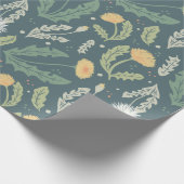 Dandelion Floral Weed Muster Geschenkpapier (Ecke)