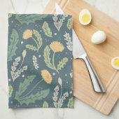 Dandelion Floral Weed Muster Geschirrtuch (Viertel Falte)