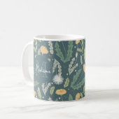 Dandelion Floral Weed Muster Kaffeetasse (Vorderseite Links)