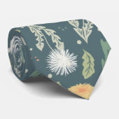 Dandelion Floral Weed Muster Krawatte (Gerollt)