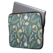 Dandelion Floral Weed Muster Laptopschutzhülle (Vorderseite Links)