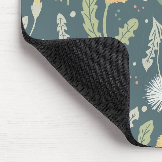 Dandelion Floral Weed Muster Mousepad (Ecke)