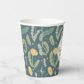 Dandelion Floral Weed Muster Pappbecher (Rechts)