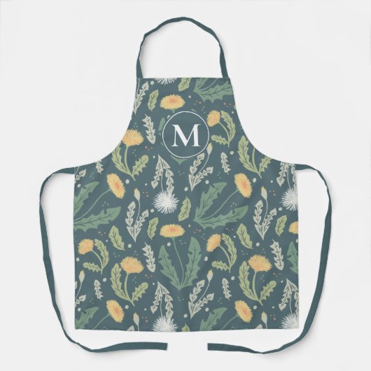 Dandelion Floral Weed Muster Schürze (Vorderseite)