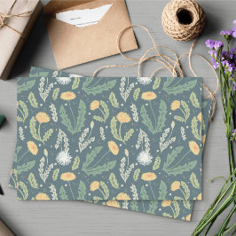 Dandelion Floral Weed Muster Seidenpapier