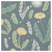 Dandelion Floral Weed Muster Stoff (Nahaufnahme)