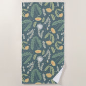 Dandelion Floral Weed Muster Strandtuch (Vorderseite)