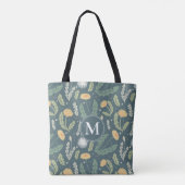 Dandelion Floral Weed Muster Tasche (Rückseite)