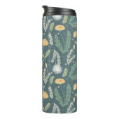 Dandelion Floral Weed Muster Thermosbecher (Nach rechts gedreht)