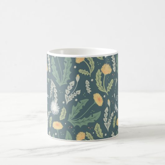 Dandelion Floral Weed Pattern Kaffeetasse (Mittel)
