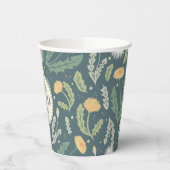 Dandelion Floral Weed Pattern Pappbecher (Links)