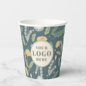 Dandelion Floral Weed Pattern Pappbecher (Vorderseite)