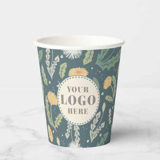 Dandelion Floral Weed Pattern Pappbecher (Vorderseite)