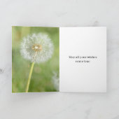 Dandelion Flower Birthday Karte (Innenseite)