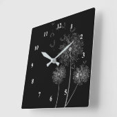 Dandelion flower clock quadratische wanduhr (Winkel)