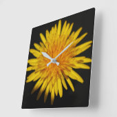 Dandelion Flower Wall Clock Quadratische Wanduhr (Winkel)