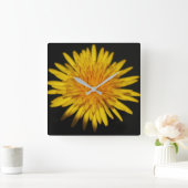 Dandelion Flower Wall Clock Quadratische Wanduhr (Zuhause)
