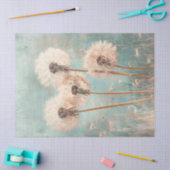 Dandelion Fluff auf Light Blue Watercolor Decoupag Seidenpapier (Basteln)