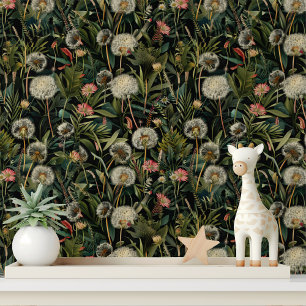 Dandelion Forest Blume Muster Tapete