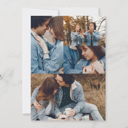 Dandelion Foto Collage Save the Date Einladung (Rückseite)