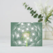 Dandelion Fraktal Postcard Postkarte (Stehend Vorderseite)