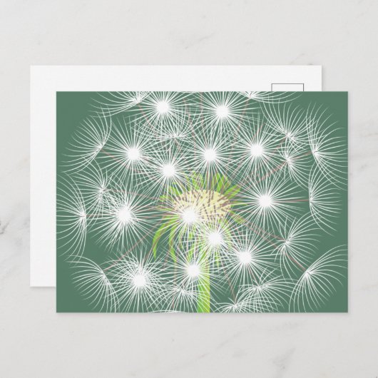 Dandelion Fraktal Postcard Postkarte (Vorne/Hinten)
