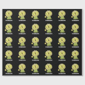 Dandelion Funny Lion Pun Dark BG Geschenkpapier (Flach)