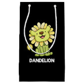 Dandelion Funny Lion Pun Dark BG Kleine Geschenktüte (Vorderseite)