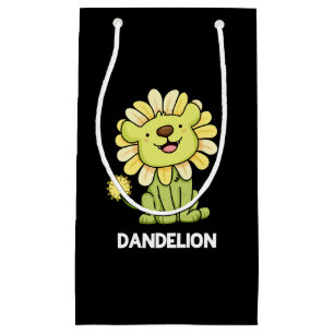 Dandelion Funny Lion Pun Dark BG Kleine Geschenktüte