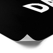 Dandelion Funny Lion Pun Dark BG Poster (Ecke)