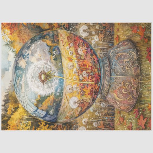 Dandelion Globe Seidenpapier (Vorderseite)