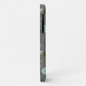 Dandelion Gray Blue Floral Pattern Case-Mate iPhone Hülle (Hinten/Links)