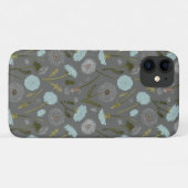 Dandelion Gray Blue Floral Pattern Case-Mate iPhone Hülle (Rückseite (Horizontal))