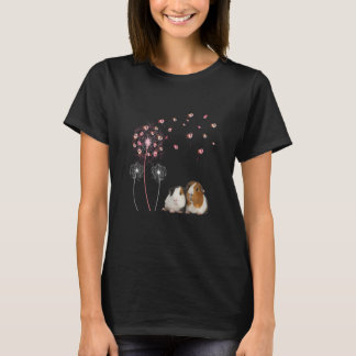 Dandelion Guinea Pig Niedliche Guinea Pig Floral D T-Shirt