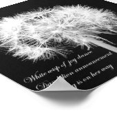 Dandelion Haiku Canvas Print Poster (Ecke)