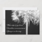 Dandelion Haiku Einladung (Vorderseite)