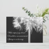 Dandelion Haiku Einladung (Stehend Vorderseite)