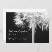 Dandelion Haiku Einladung (Vorne/Hinten)