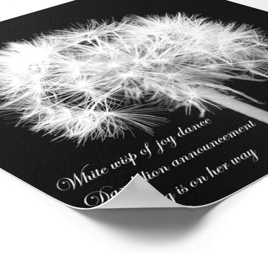 Dandelion Haiku Poster (Ecke)