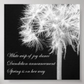 Dandelion Haiku Poster (Vorne)