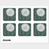 Dandelion Head 2008 Quadratischer Aufkleber (Blatt)