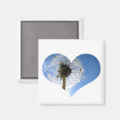 Dandelion Heart Magnet (Vorderseite/Rückseite)