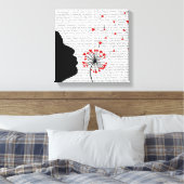 Dandelion Hearts Leinwanddruck (Insitu (Schlafzimmer))