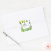 Dandelion Herb Teb Spring Detox Blend Label Quadratischer Aufkleber (Umschlag)